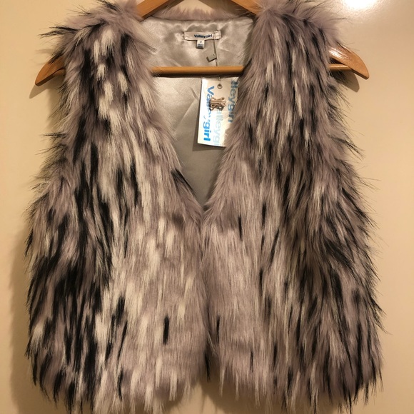 Valley Girl synthetic fur vest - Picture 2 of 3